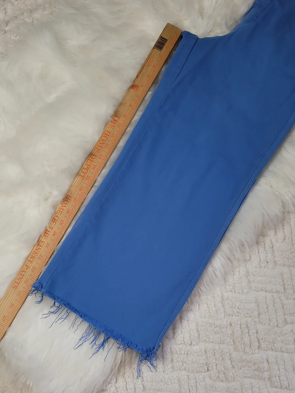 Judy Blue Garment Dyed High Rise Crop Wide Leg Jean Womens 7/28 Sky Blue Preppy